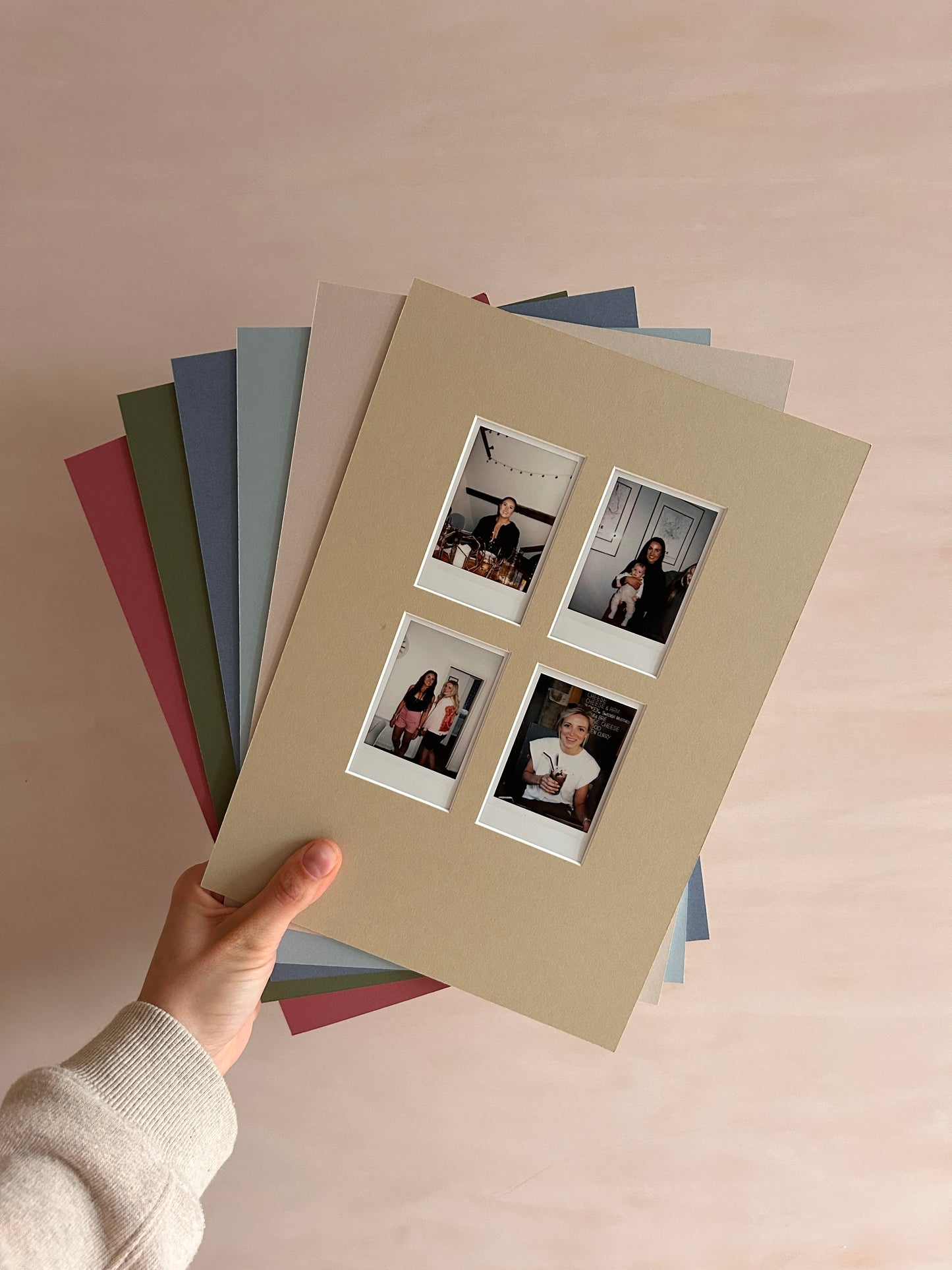 4 x Instax Mini Polaroid Luxury A4 Mount (With Colour Options)