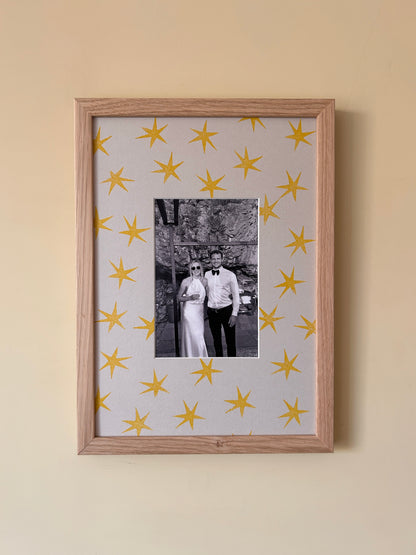 A4 Block Printed Star Mount