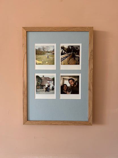 4 x Instax Square Polaroid Luxury A4 Mount (With Colour Options)