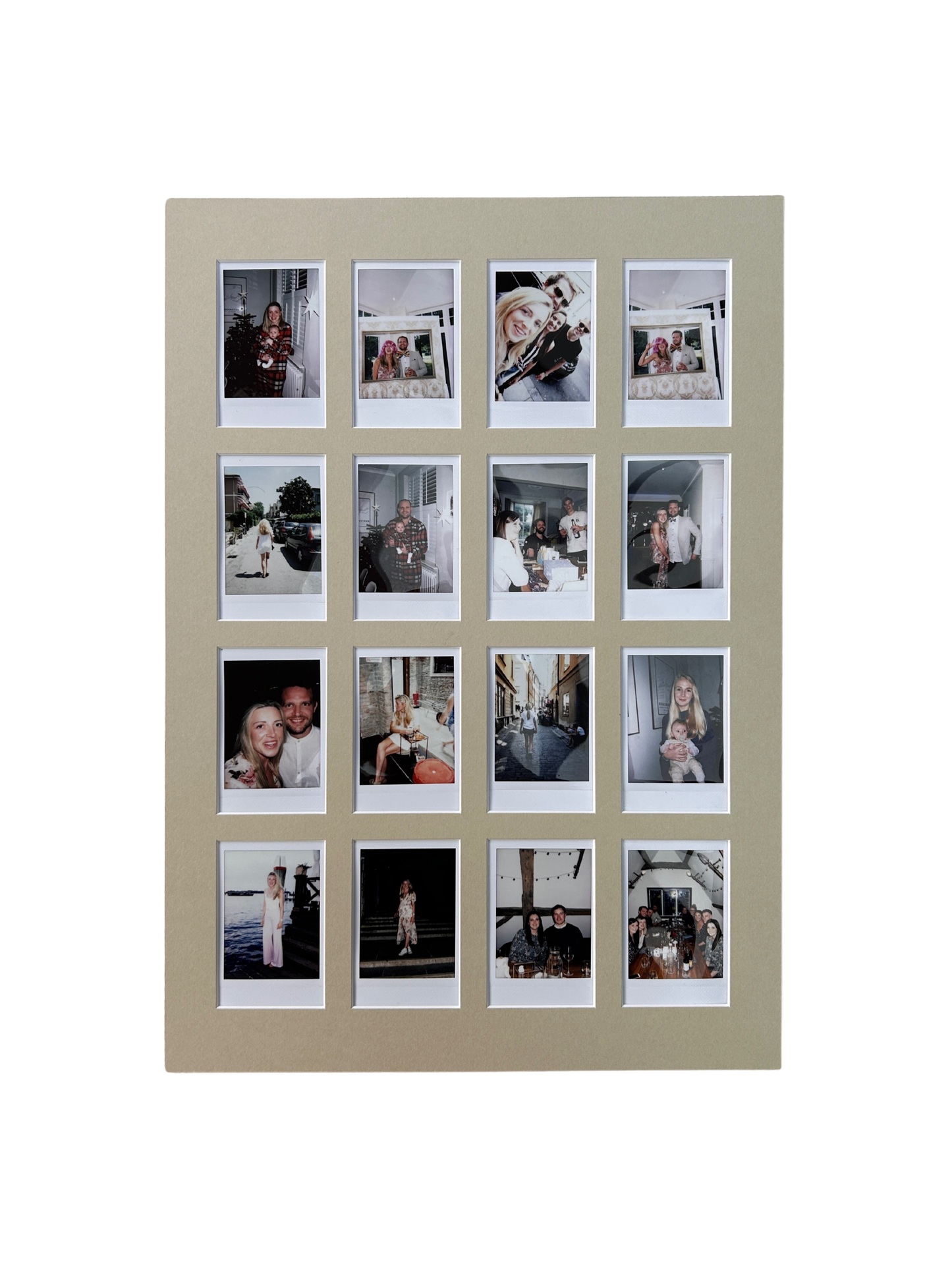 16 x Instax Mini Polaroid Luxury A3 Mount (With Colour Options)