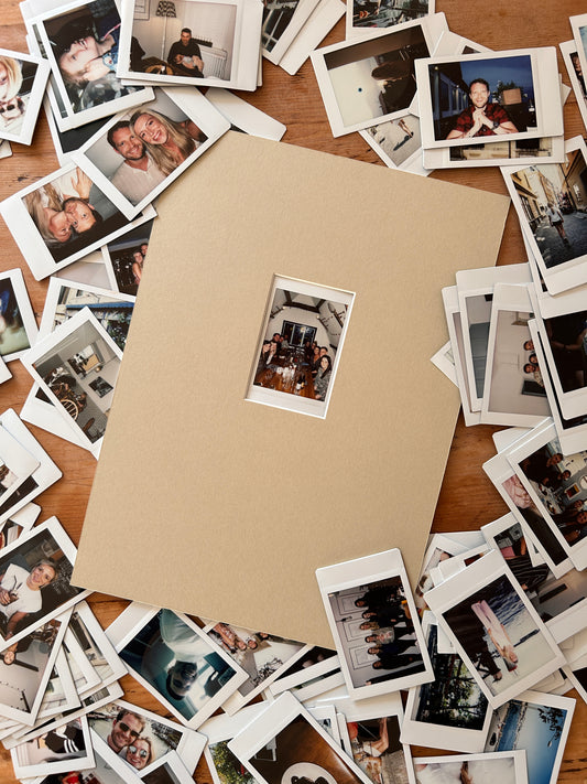 Instax Mini Polaroid Luxury A4 Mount (With Colour Options)