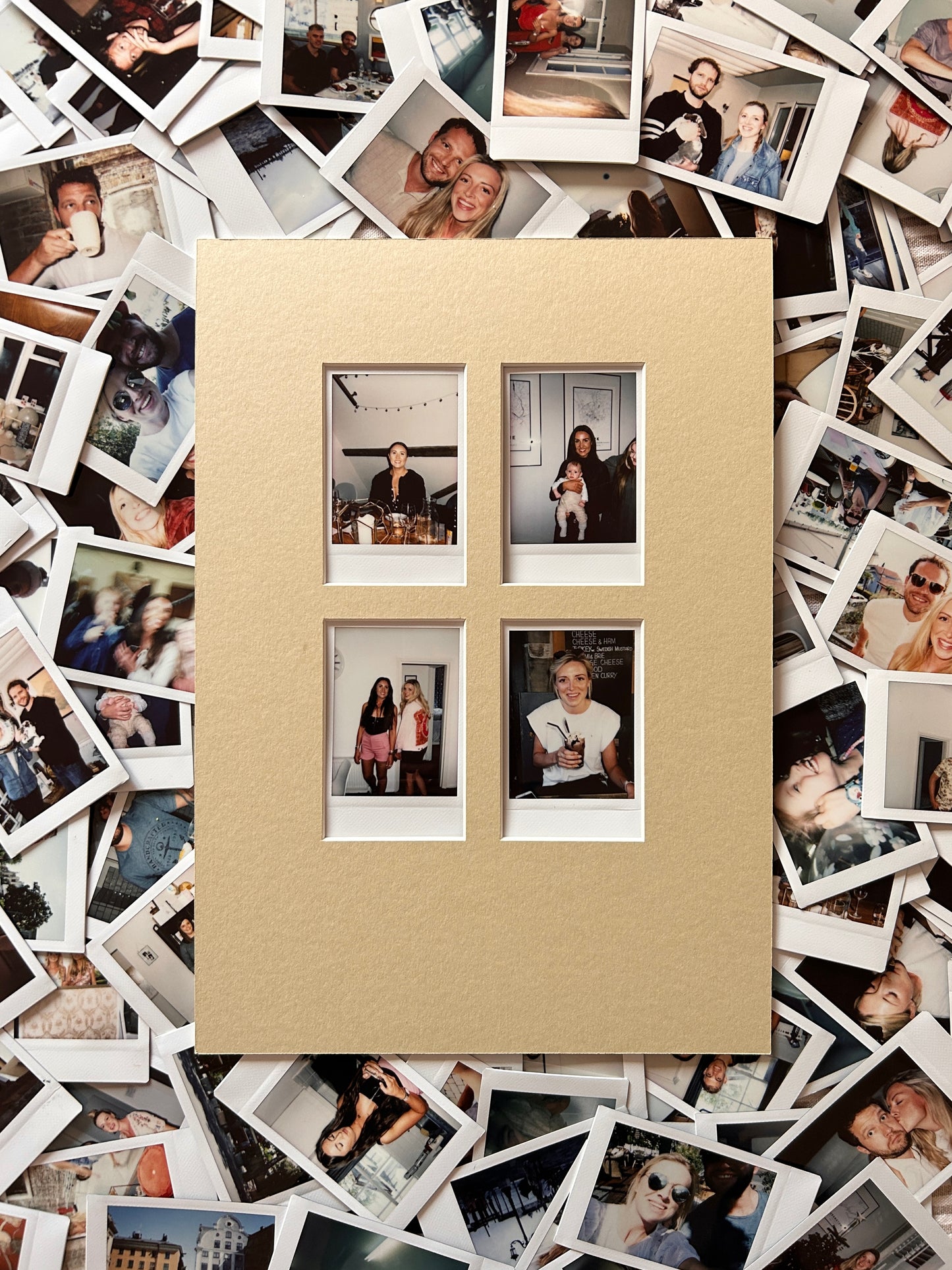 4 x Instax Mini Polaroid Luxury A4 Mount (With Colour Options)