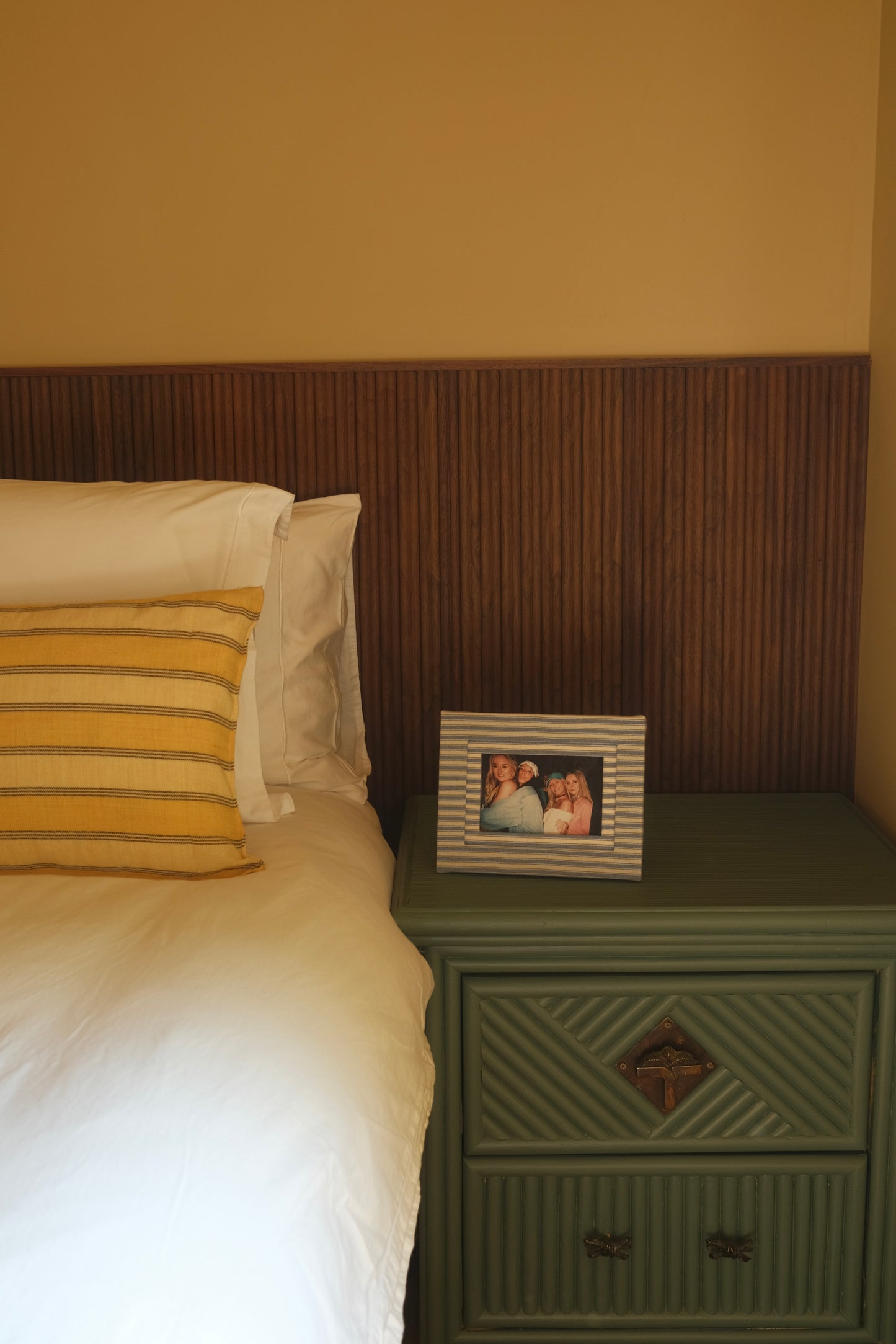 Blue Stripe Fabric Photo Frame
