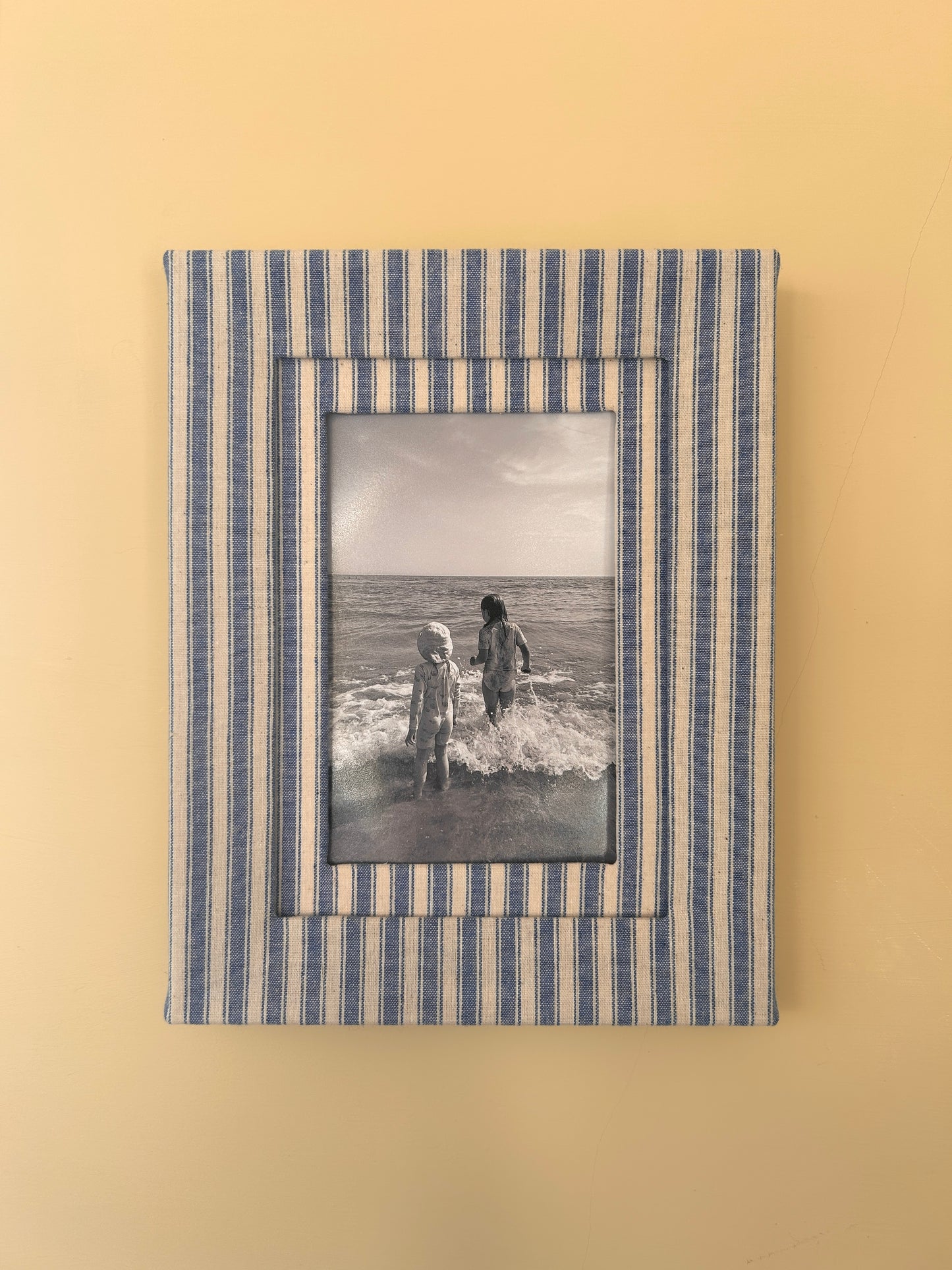 Blue Stripe Fabric Photo Frame