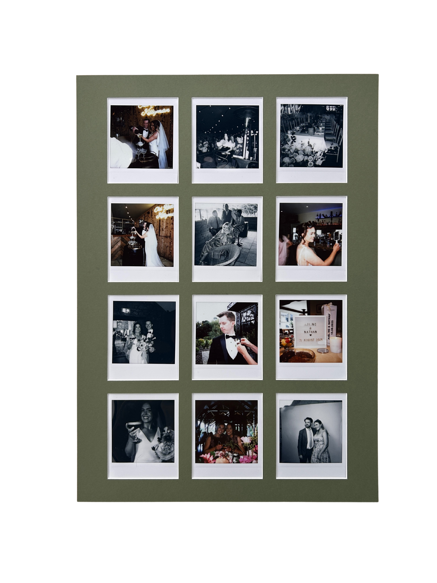 12 x Instax Square Polaroid Luxury A3 Mount (With Colour Options)